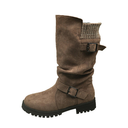 💖Black-Friday-Mega-Angebot – 50 % Rabatt!💖Damen Slouchy Boots bis zur mittleren Wade