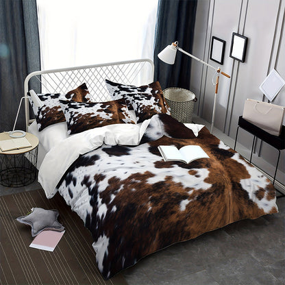 📢📢50 % de réduction !!!🎅Ensemble housse de couette imprimé vache
