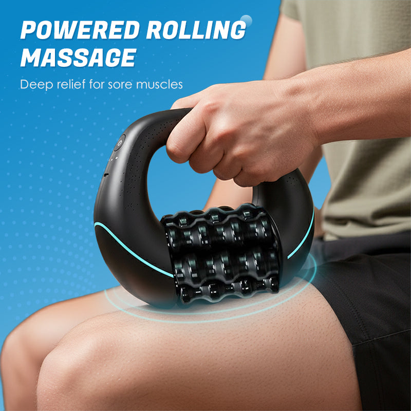 🌞Frühlingserwachen: 50% Rabatt!💪Elektrisches Handmassagegerät mit Rollen – Tiefengewebsmassage, 3 Intensitätsstufen & Wiederaufladbar für Muskelentspannung
