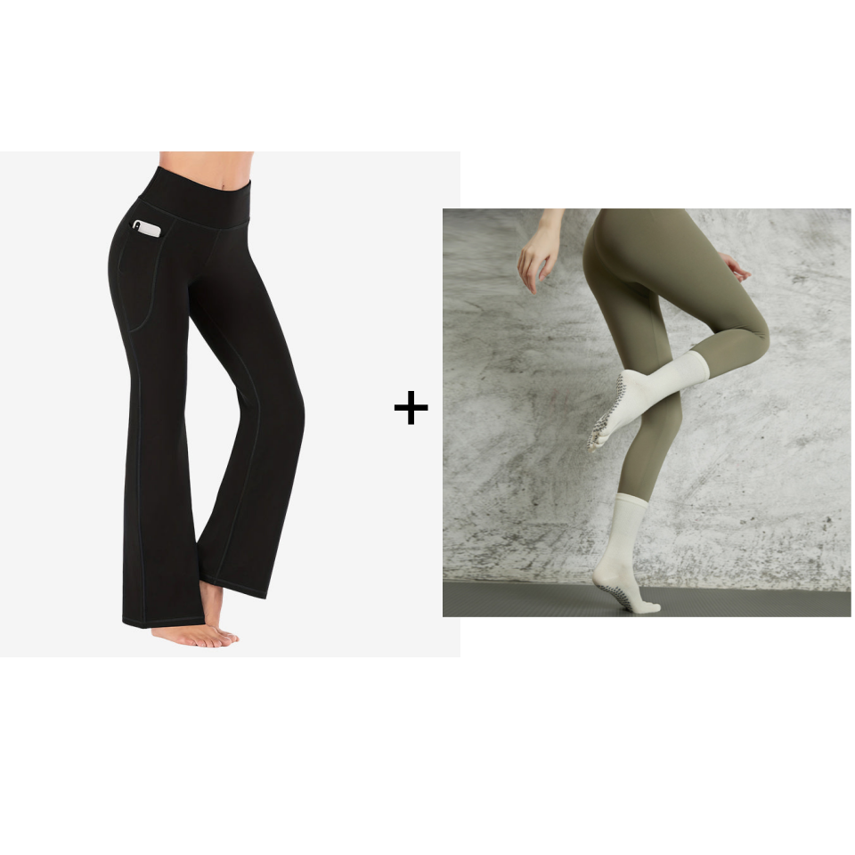 🎉 Neujahrsgeschenk – 50% RABATT!🔥Ultra Sculpt High-Waist Bauchformende Flare-Legging: Bequemes Stretchmaterial + Funktionelle Seitentaschen – Stylisch für Yoga & Outdoor!