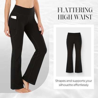 🎉 Neujahrsgeschenk – 50% RABATT!🔥Ultra Sculpt High-Waist Bauchformende Flare-Legging: Bequemes Stretchmaterial + Funktionelle Seitentaschen – Stylisch für Yoga & Outdoor!