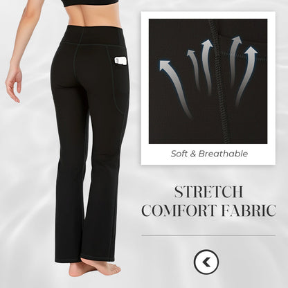 🎉 Neujahrsgeschenk – 50% RABATT!🔥Ultra Sculpt High-Waist Bauchformende Flare-Legging: Bequemes Stretchmaterial + Funktionelle Seitentaschen – Stylisch für Yoga & Outdoor!