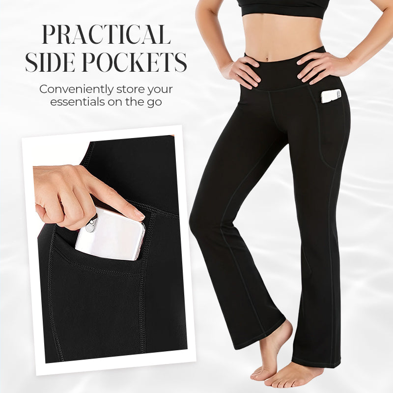 🎉 Neujahrsgeschenk – 50% RABATT!🔥Ultra Sculpt High-Waist Bauchformende Flare-Legging: Bequemes Stretchmaterial + Funktionelle Seitentaschen – Stylisch für Yoga & Outdoor!