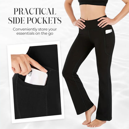 🎉 Neujahrsgeschenk – 50% RABATT!🔥Ultra Sculpt High-Waist Bauchformende Flare-Legging: Bequemes Stretchmaterial + Funktionelle Seitentaschen – Stylisch für Yoga & Outdoor!