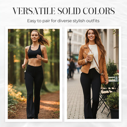 🎉 Neujahrsgeschenk – 50% RABATT!🔥Ultra Sculpt High-Waist Bauchformende Flare-Legging: Bequemes Stretchmaterial + Funktionelle Seitentaschen – Stylisch für Yoga & Outdoor!