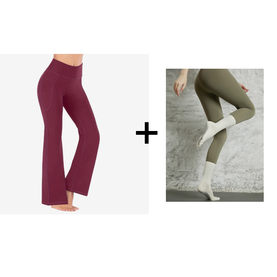🎉 Neujahrsgeschenk – 50% RABATT!🔥Ultra Sculpt High-Waist Bauchformende Flare-Legging: Bequemes Stretchmaterial + Funktionelle Seitentaschen – Stylisch für Yoga & Outdoor!