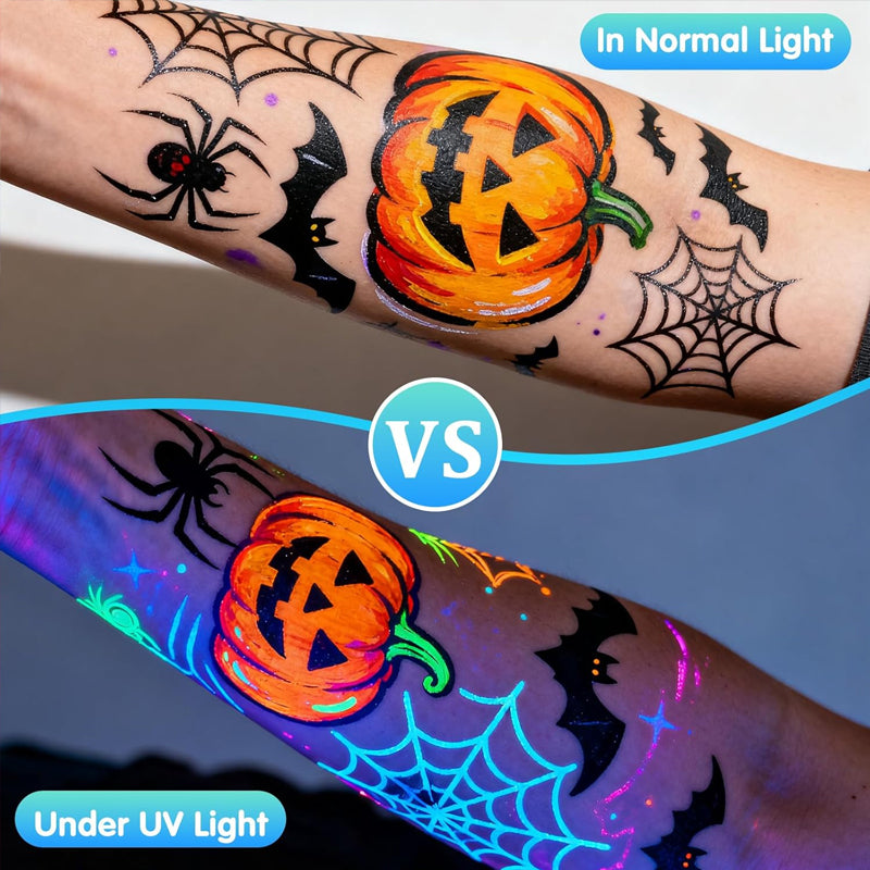 🎉 Neujahrsgeschenk – 50% RABATT!UV-Leucht-Gesichts & Körpermalstifte – 12 Farben Neon-Leuchteffekt für Partys & Feiern