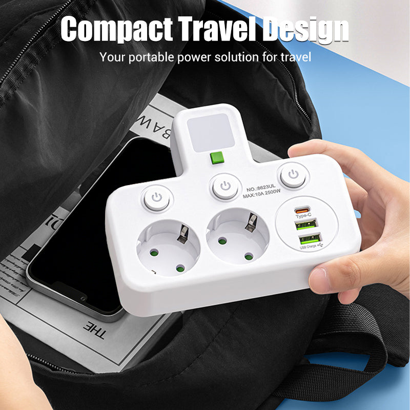 🎉 Neujahrsgeschenk – 50% RABATT!🔌Kein Kabelchaos & Ende mit dem Steckdose-Mangel!Intelligente Steckdosenleiste mit USB-Anschlüssen + Nachtlicht & individuellen Schaltern – dein kompakter Lade-Hub für Zuhause & Reise ✨