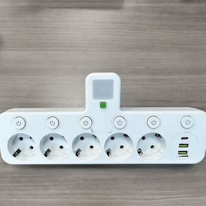🎉 Neujahrsgeschenk – 50% RABATT!🔌Kein Kabelchaos & Ende mit dem Steckdose-Mangel!Intelligente Steckdosenleiste mit USB-Anschlüssen + Nachtlicht & individuellen Schaltern – dein kompakter Lade-Hub für Zuhause & Reise ✨