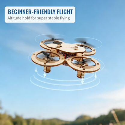 🎉 Neujahrsgeschenk – 50% RABATT!✈️ DIY-Holzdrohnen-Bausatz: Lernspaß + Höhenhalte-Technologie – sicher & stabil für Anfänger!