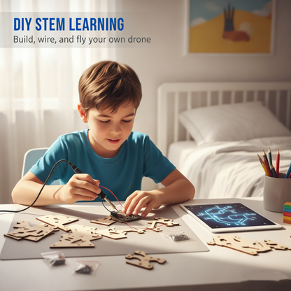 🎉 Neujahrsgeschenk – 50% RABATT!✈️ DIY-Holzdrohnen-Bausatz: Lernspaß + Höhenhalte-Technologie – sicher & stabil für Anfänger!