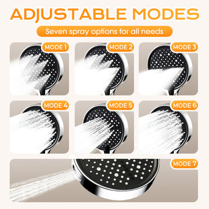 🎉 Neujahrsgeschenk – 50% RABATT!🚿Hochdruck-Regenbrause mit verstellbarem Strahl – 15 cm großes Panel & 7 Modi für das ultimative Duscherlebnis!