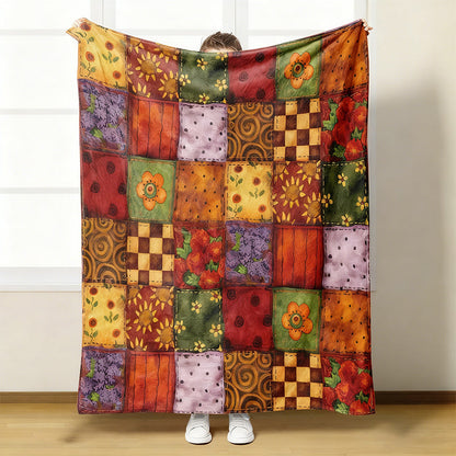 Kuschelige und weiche Flanelldecke mit Blumenmuster