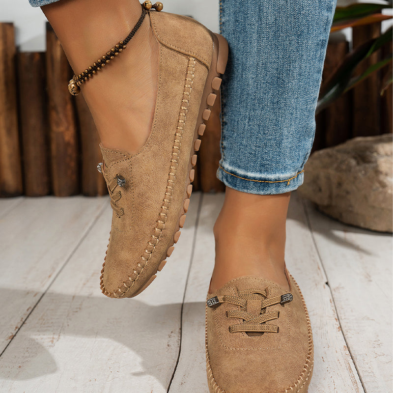 🎉 Neujahrsgeschenk – 50% RABATT!👟 Damen Bequeme Casual Loafers: Weiches PU-Leder + Rutschfeste Sohle – Perfekt zu jedem Outfit & für jeden Tag!