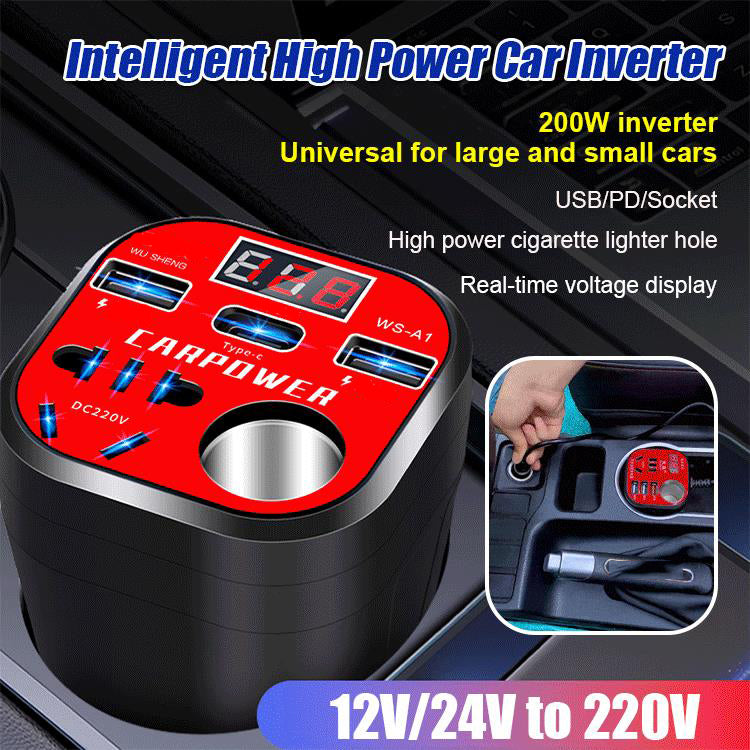🎉 Neujahrsgeschenk – 50% RABATT!🚗 Intelligenter Auto-Adapter (Becherhalter-Design): 100W Super-Schnellladung + 9-facher Schutz – Stabil & kompatibel mit allen Geräten!
