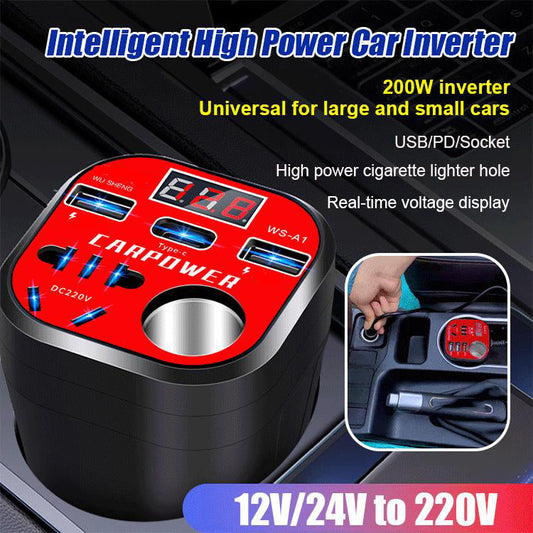 🎉 Neujahrsgeschenk – 50% RABATT!🚗 Intelligenter Auto-Adapter (Becherhalter-Design): 100W Super-Schnellladung + 9-facher Schutz – Stabil & kompatibel mit allen Geräten!