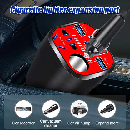 🎉 Neujahrsgeschenk – 50% RABATT!🚗 Intelligenter Auto-Adapter (Becherhalter-Design): 100W Super-Schnellladung + 9-facher Schutz – Stabil & kompatibel mit allen Geräten!