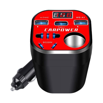 🎉 Neujahrsgeschenk – 50% RABATT!🚗 Intelligenter Auto-Adapter (Becherhalter-Design): 100W Super-Schnellladung + 9-facher Schutz – Stabil & kompatibel mit allen Geräten!