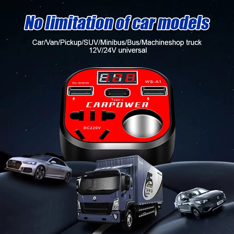 🎉 Neujahrsgeschenk – 50% RABATT!🚗 Intelligenter Auto-Adapter (Becherhalter-Design): 100W Super-Schnellladung + 9-facher Schutz – Stabil & kompatibel mit allen Geräten!
