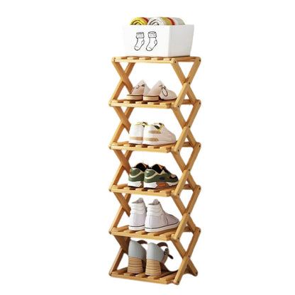 💘 Valentinstagsangebot: 50% Rabatt!👟 Langlebiges zusammenklappbares Bambus-Schuhregal – Mehrstufig & platzsparend!