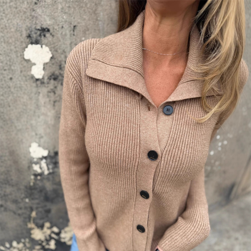 🎉 Neujahrsgeschenk – 50% RABATT!🧶 Elegante Strickbluse mit Reverskragen für Damen: Zeitlos & Vielseitig – Perfekt fürs Büro und Wochenende!