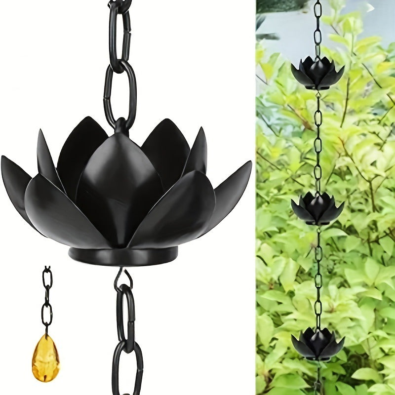 Outdoor Garden Lotus Rain Chain for Gutters