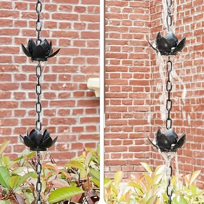 Outdoor Garden Lotus Rain Chain for Gutters