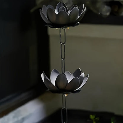 Outdoor Garden Lotus Rain Chain for Gutters