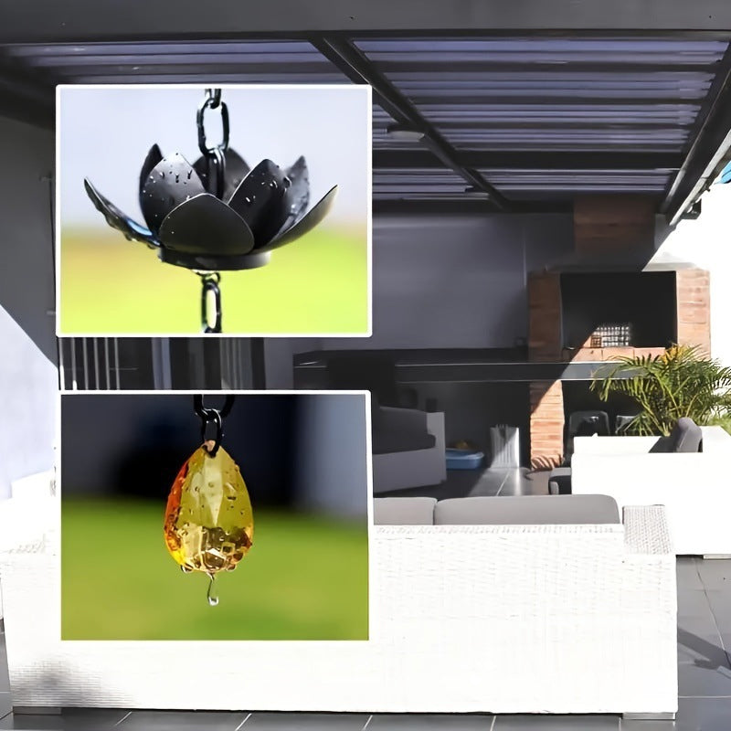Outdoor Garden Lotus Rain Chain for Gutters