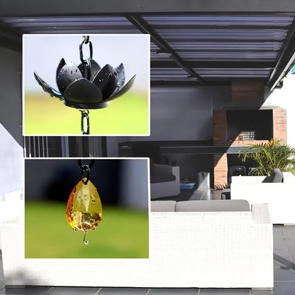 Outdoor Garden Lotus Rain Chain for Gutters