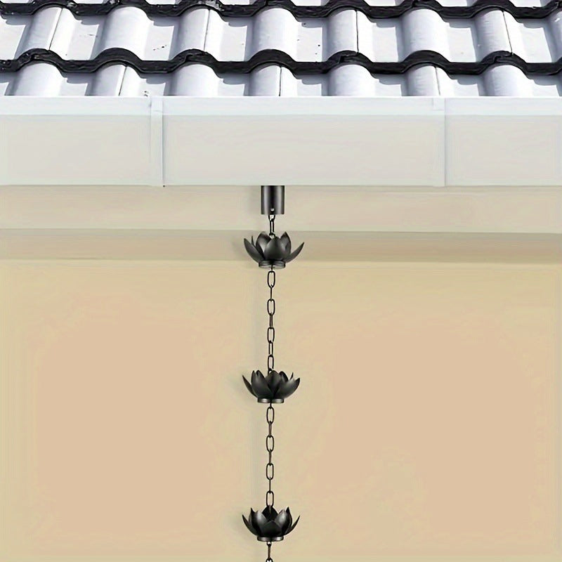 Outdoor Garden Lotus Rain Chain for Gutters