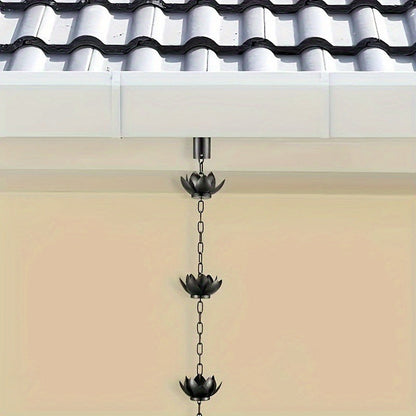 Outdoor Garden Lotus Rain Chain for Gutters