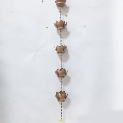 Outdoor Garden Lotus Rain Chain for Gutters