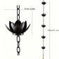 Outdoor Garden Lotus Rain Chain for Gutters