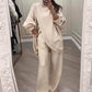 💘 Valentinstagsangebot: 50% Rabatt! 🧶 Damen-Oversize-Set: Asymmetrischer Pullover + Hose – weich, lässig & stylisch für jeden Tag