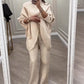 💘 Valentinstagsangebot: 50% Rabatt! 🧶 Damen-Oversize-Set: Asymmetrischer Pullover + Hose – weich, lässig & stylisch für jeden Tag