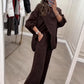 💘 Valentinstagsangebot: 50% Rabatt! 🧶 Damen-Oversize-Set: Asymmetrischer Pullover + Hose – weich, lässig & stylisch für jeden Tag