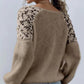 🎉 Neujahrsgeschenk – 50% RABATT! Damen-Strickpullover mit Häkelspitze & Laternenärmeln: Plüschig, schulterfrei & vielseitig