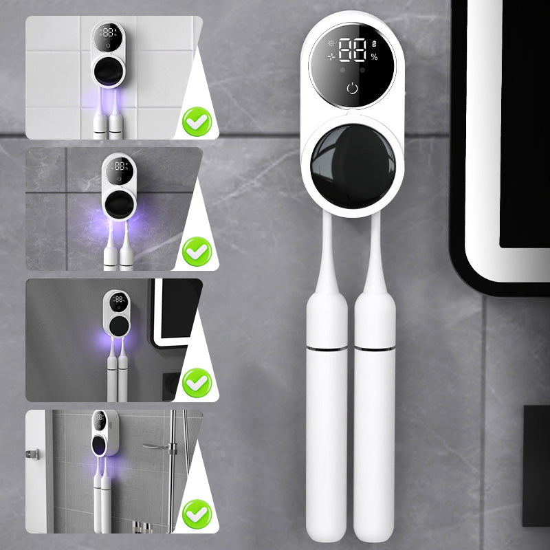 🎉 Neujahrsgeschenk – 50% RABATT!🪥Automatischer Zahnbürsten-Sterilisator (UV + Trocknung): Intelligente Erkennung & Doppelfach – Hygienisch & Platzsparend!