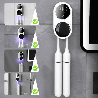 🎉 Neujahrsgeschenk – 50% RABATT!🪥Automatischer Zahnbürsten-Sterilisator (UV + Trocknung): Intelligente Erkennung & Doppelfach – Hygienisch & Platzsparend!