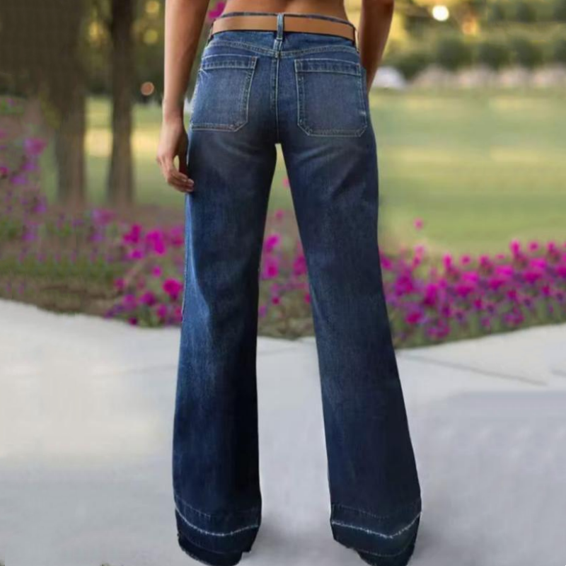 🎉 Neujahrsgeschenk – 50% RABATT!👖Retro Flare Jeans für Damen – Schlankmachender Effekt, Komfort-Stretch & Nützliche Taschen