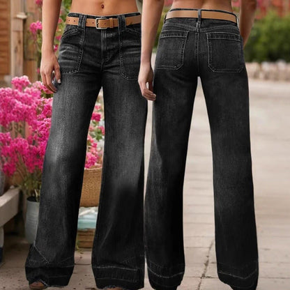 🎉 Neujahrsgeschenk – 50% RABATT!👖Retro Flare Jeans für Damen – Schlankmachender Effekt, Komfort-Stretch & Nützliche Taschen