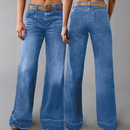 🎉 Neujahrsgeschenk – 50% RABATT!👖Retro Flare Jeans für Damen – Schlankmachender Effekt, Komfort-Stretch & Nützliche Taschen
