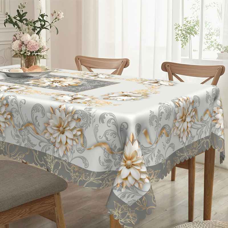 💘 Valentinstagsangebot: 50% Rabatt! 💮 Elegante wasserfeste Relieftischdecke mit Blumenmuster – stilvoll & pflegeleicht!