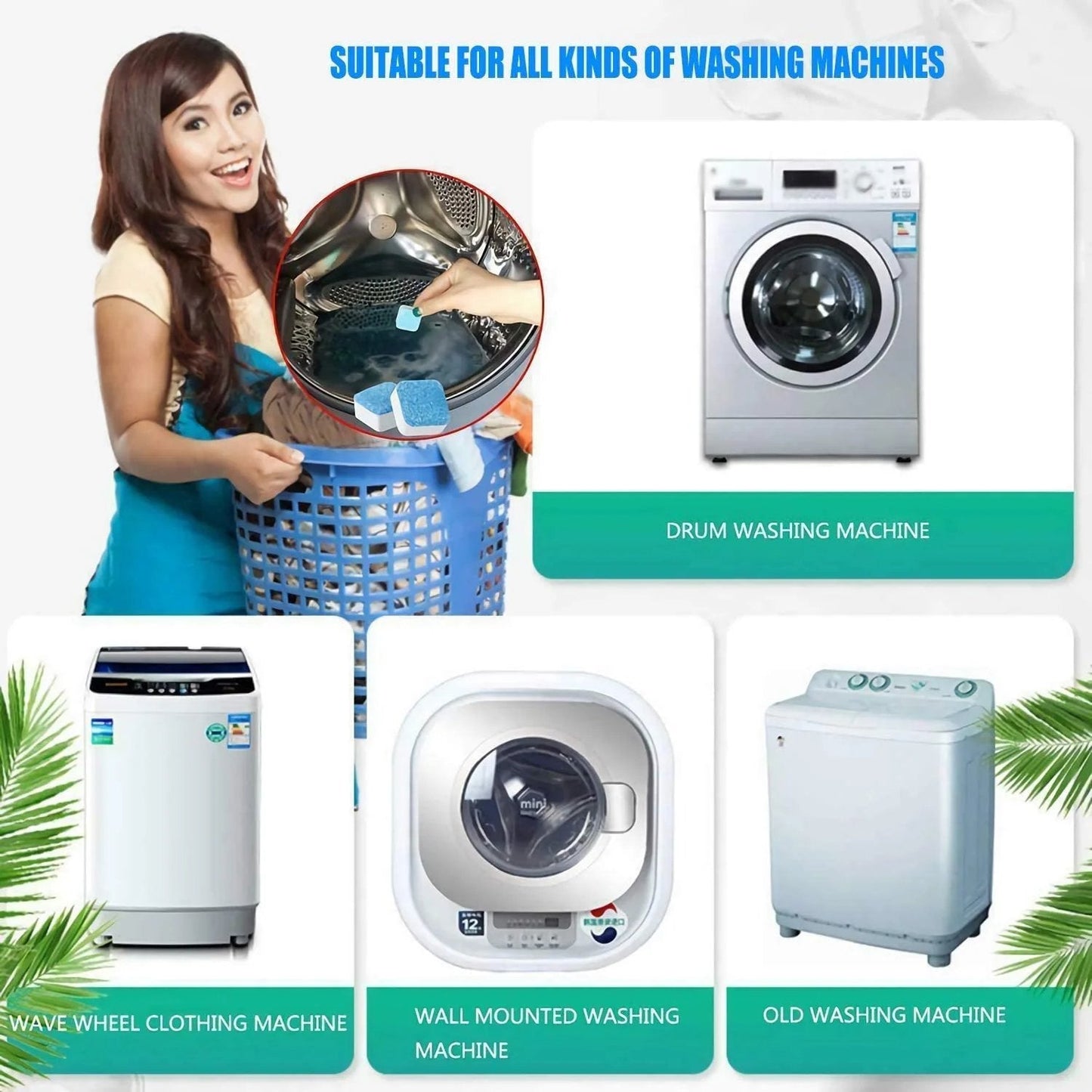 🎉 Neujahrsgeschenk – 50% RABATT!🧼 Waschmaschinen-Tiefenreinigungstabletten: 99 % Bakterien entfernen + Intensivreinigung – Einfach reinigen ohne Schaden!