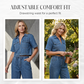 🎉 Neujahrsgeschenk – 50% RABATT!👖 Lässiges Denim-Zweiteiler-Set für Damen: Crop-Top + Weite Hose – bequem & stylisch für jeden Anlass!