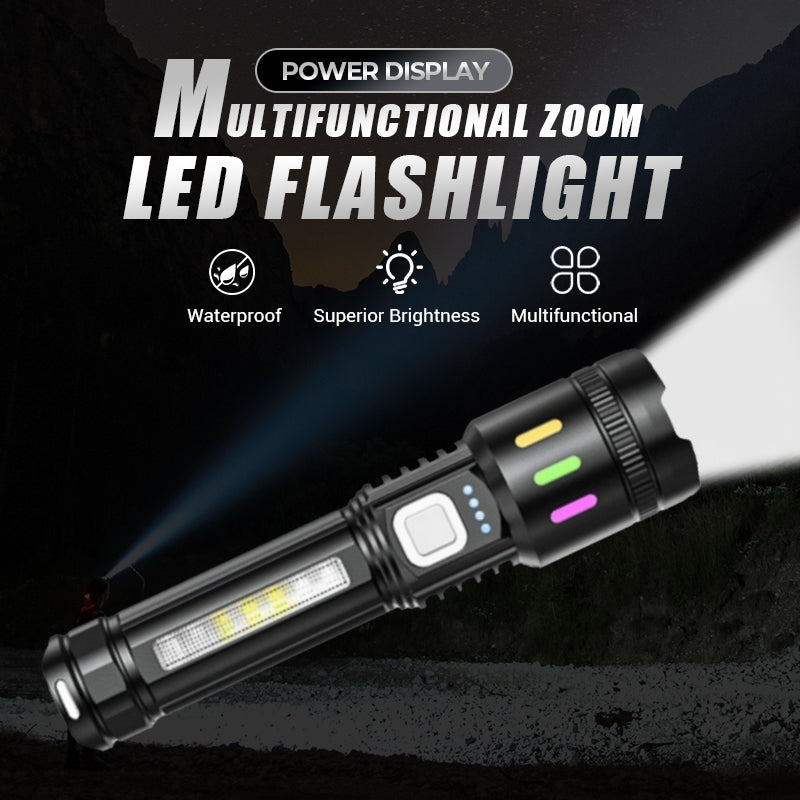 💘 Valentinstagsangebot: 50% Rabatt!🔦 Multifunktionale LED-Taschenlampe mit Zoom & Batterieanzeige – Ultrahelle Ausleuchtung mit großer Reichweite!