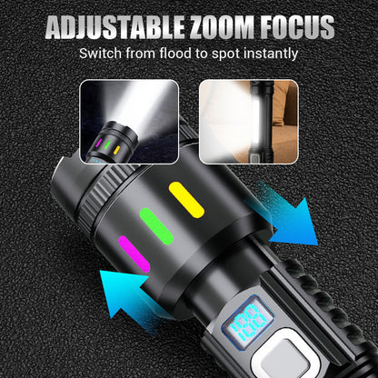 💘 Valentinstagsangebot: 50% Rabatt!🔦 Multifunktionale LED-Taschenlampe mit Zoom & Batterieanzeige – Ultrahelle Ausleuchtung mit großer Reichweite!