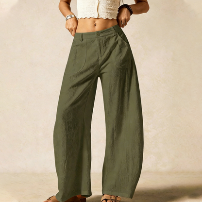 🌞Frühlingserwachen: 50% Rabatt!🎉Luftige Sommerhose "Nature Flow": High-Waist & Weites Bein für maximale Freiheit