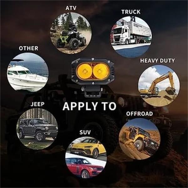💘 Valentinstagsangebot: 50% Rabatt! 🔦 Universal LED Zusatzlicht: 4500 Lumen | 2 Farbmodi (Gelb/Weiß) | IP67 Wasserdicht – Für Motorräder, Autos, UTVs & Offroad-Fahrzeuge